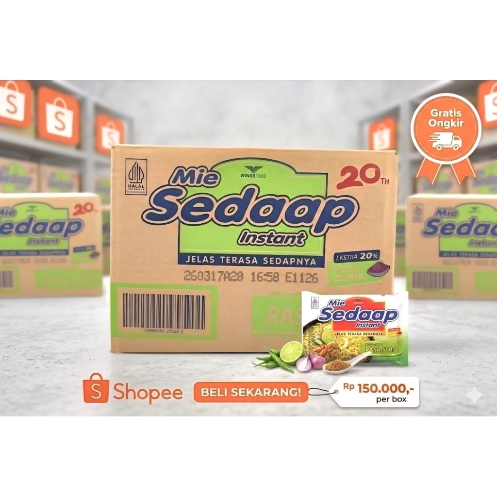 Mie Sedap Soto 1karton