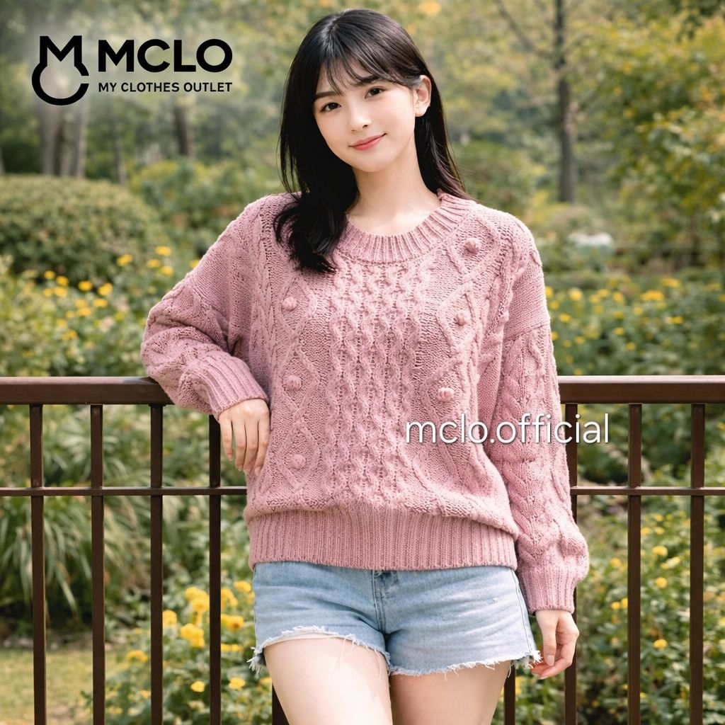 poppy sweater rajut/sweater rajut wanita/sweater rajut kekinian
