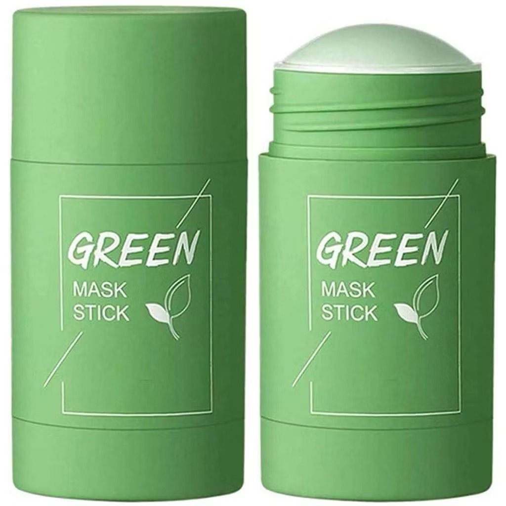 Green Tea Clay Mask Stick Masker Teh Hijau untuk Komedo Cleansing Facial Stik