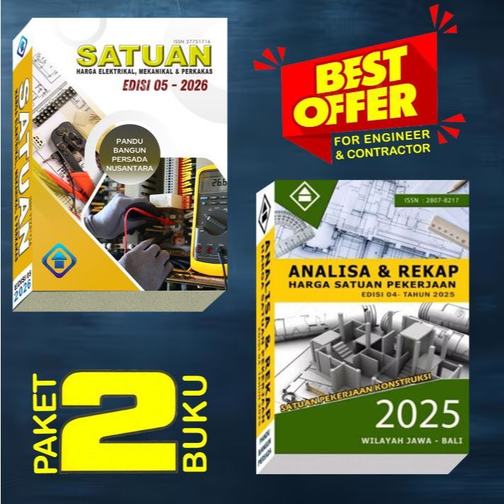 Paket Buku Satuan Elektrikal Mekanikal 05-2026 dan Buku Analisa Rekap Jawa Bali 04-2025