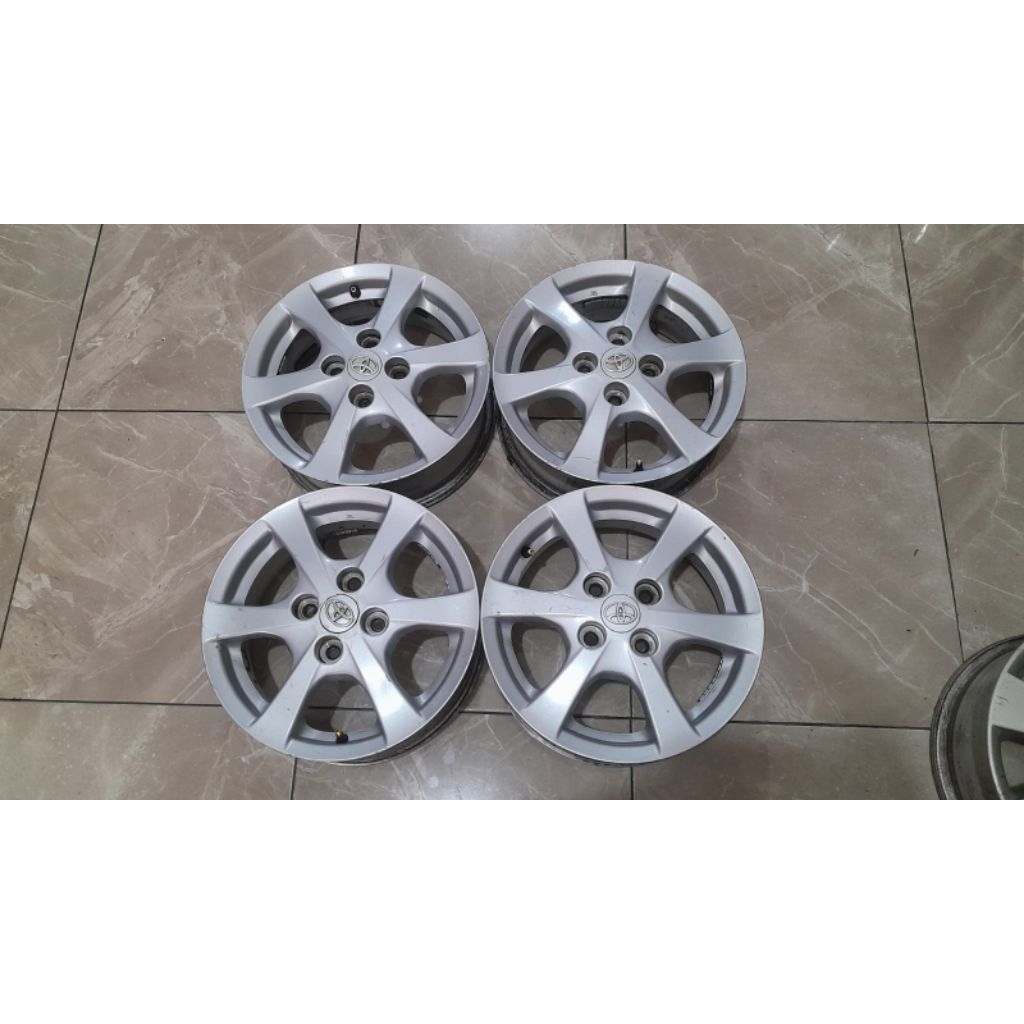Velg bekas mobil oem copotan agya ring 14 lebar 5 baut 4x100 velg only