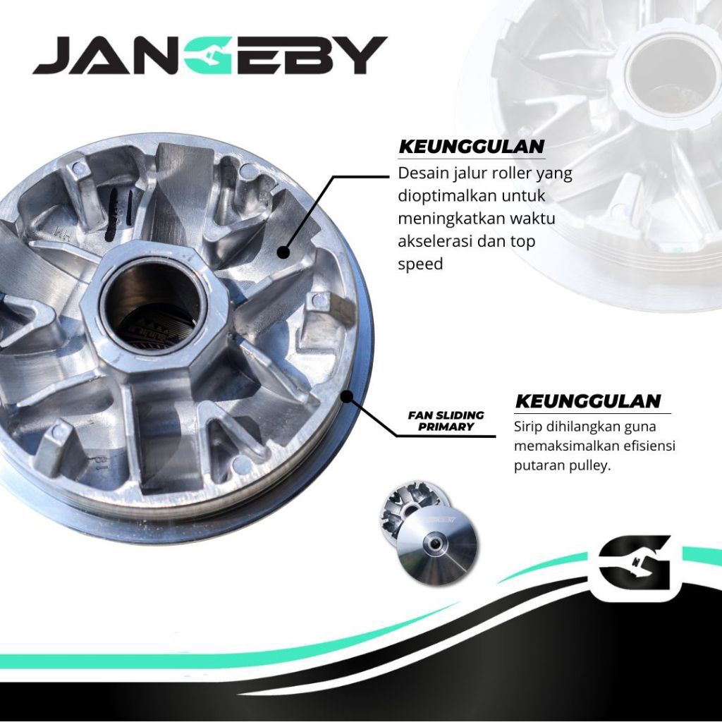 Pully Depan 13,8mm (JANGEBY) Beat Fi Esp Beat Delux Beat Street Vario 110 Fi Esp Techno Scoopy Fi Es