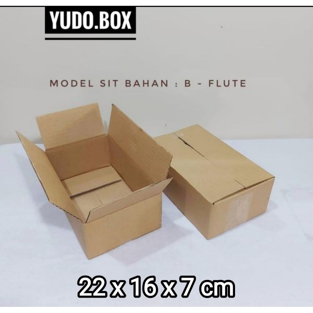 kardus karton ukuran.22x16x7 cm model box Indomie ( single wall )