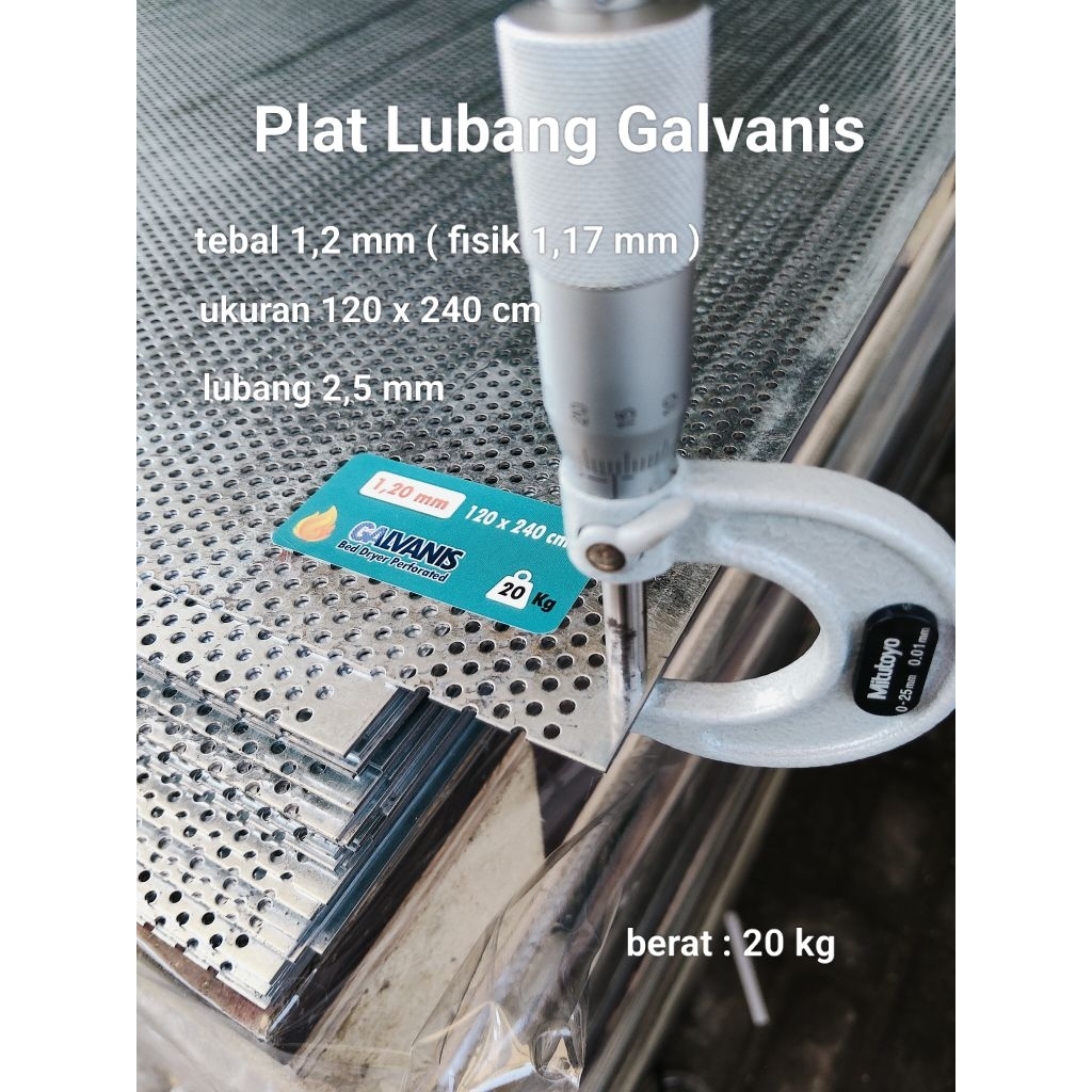 Plat Oven Galvanis 1,2 mm ( 2 lembar )