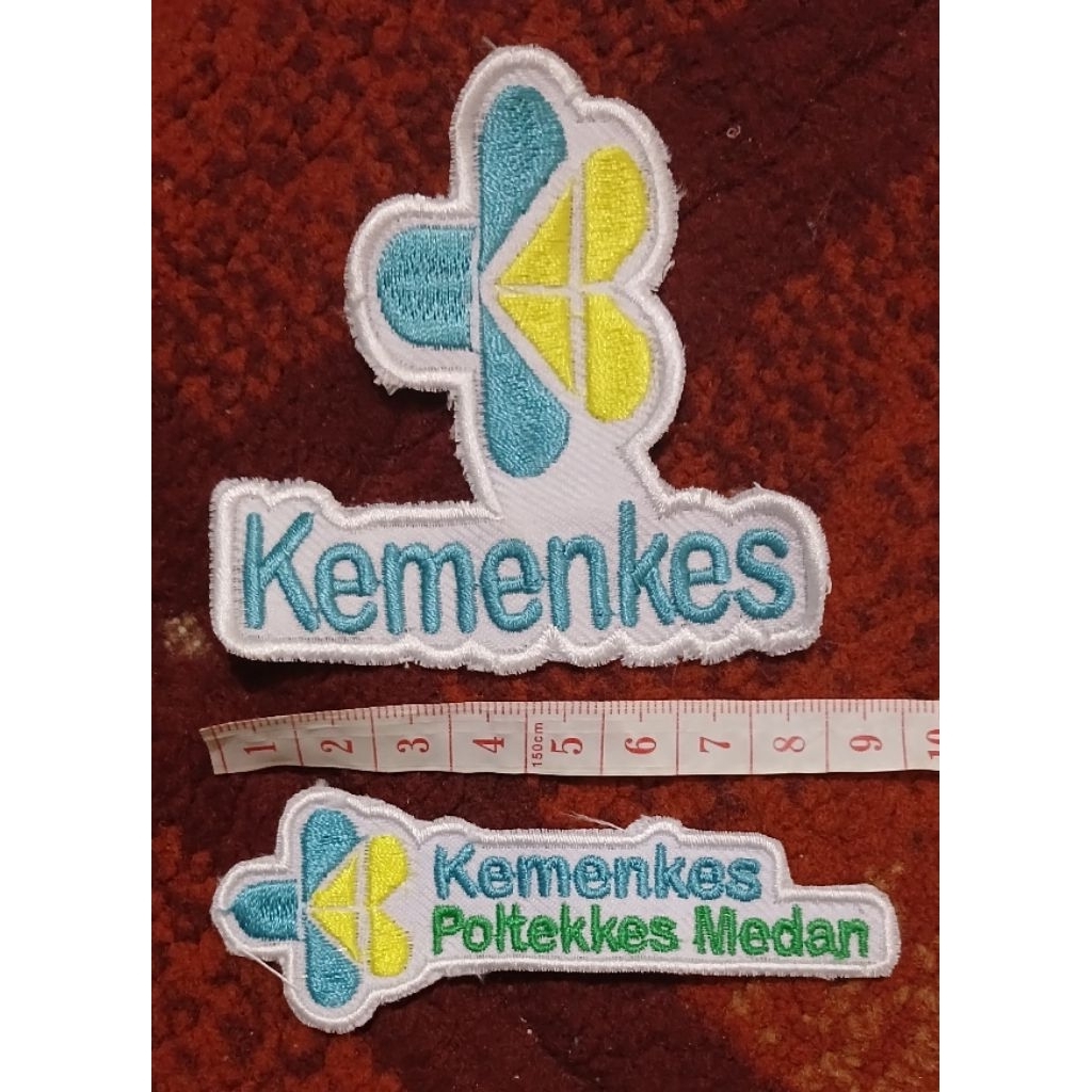 BADGE LOGO KEMENKES POLTEKKES MEDAN POLTEKKES ACEH BORDIR