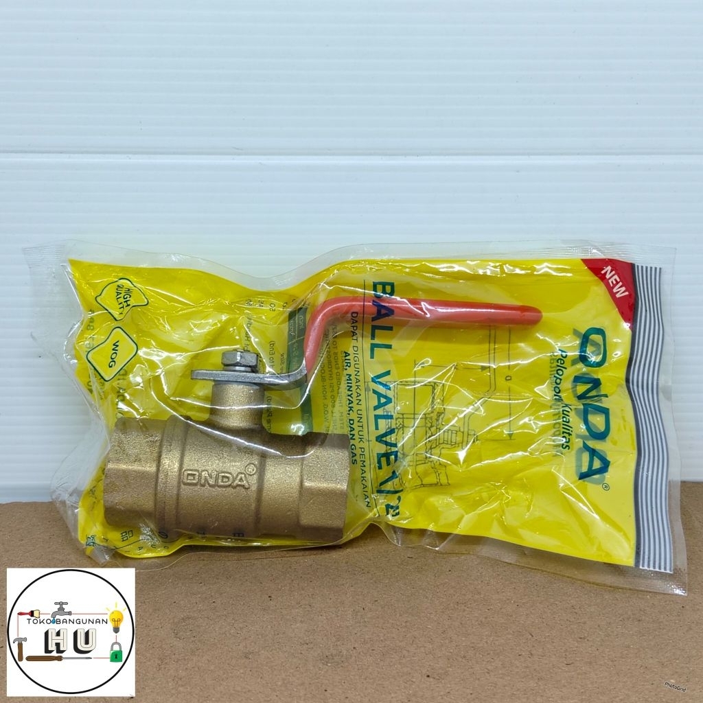 ONDA Ball Valve Kuningan 1/2 inch / Stop Kran Kuningan ONDA