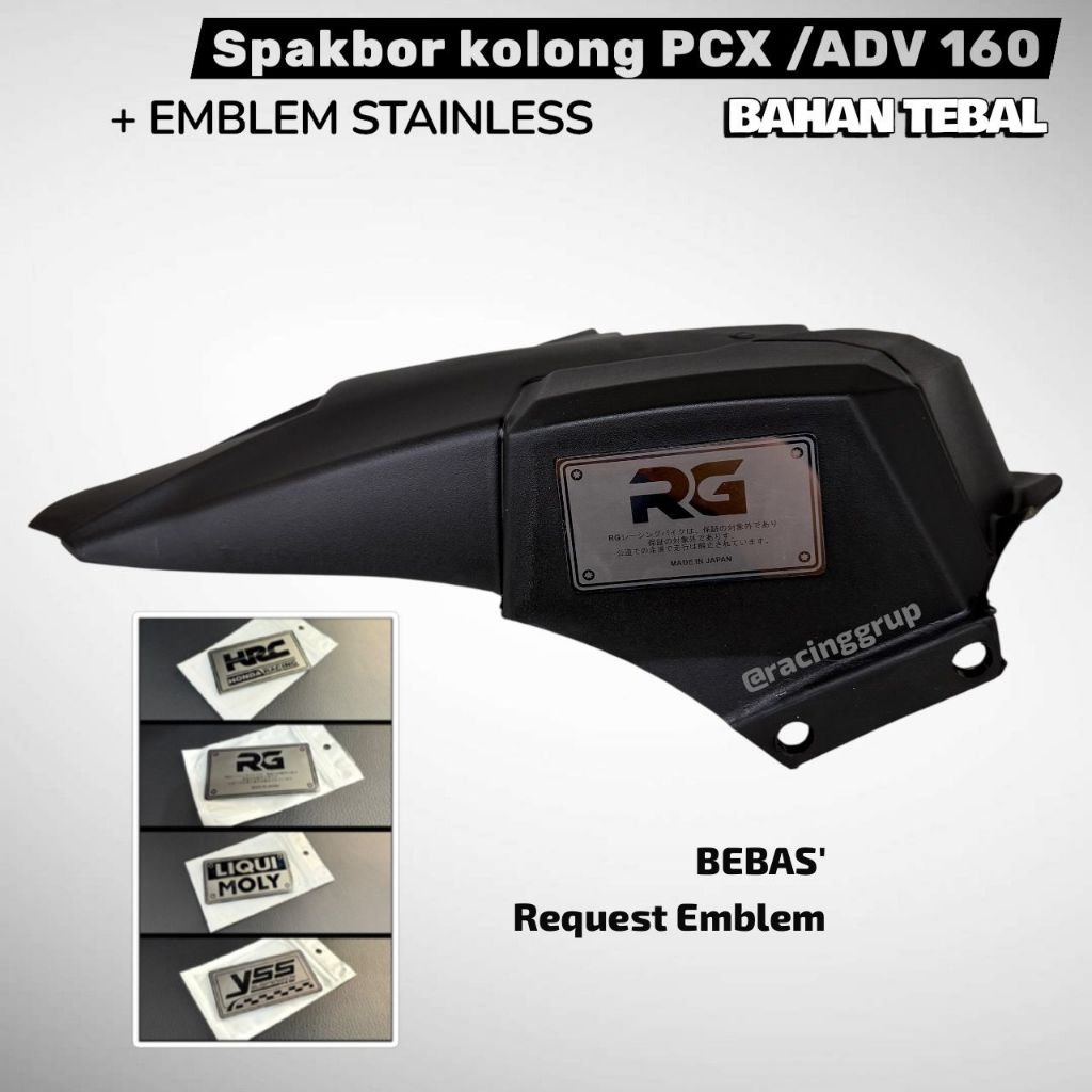 SPAKBOR KOLONG PCX 160 ABS CBS ADV 160 PCX 2025 + STAINLESS EMBLEM