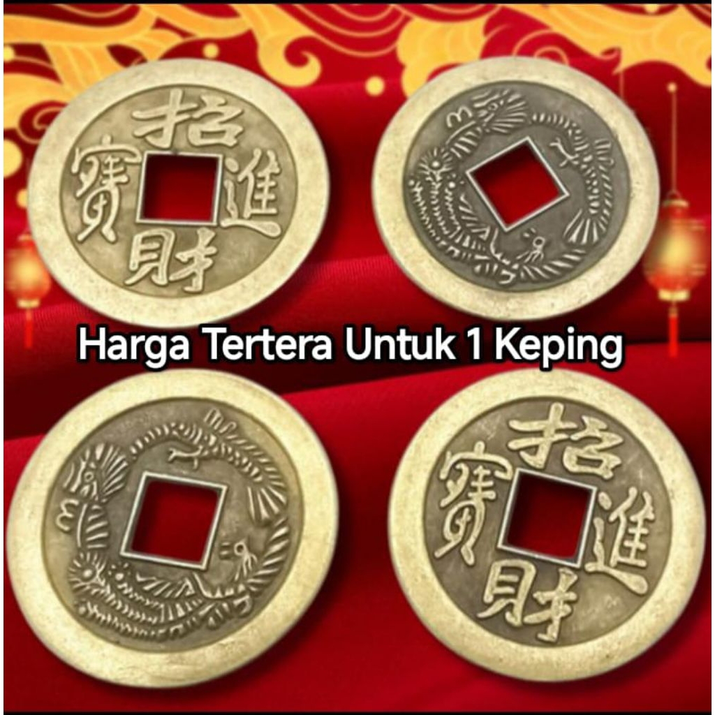 Koin Kuningan Bolong Fengshui Yen Dakena Dinasty Feng Shui China Dewa Rezeki Keberuntungan Kemakmura