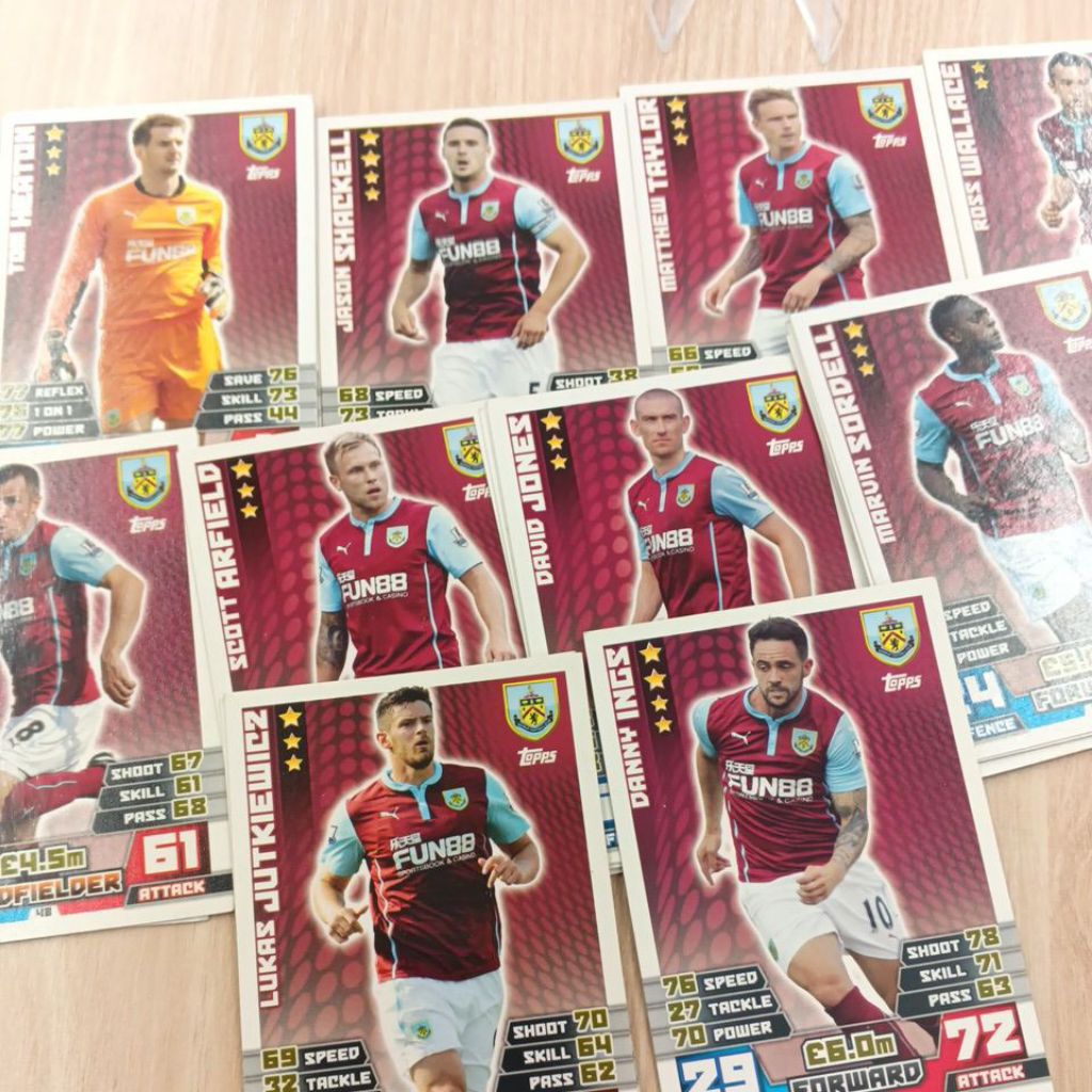 kartu bola match attax epl 2014/2015 Burnley