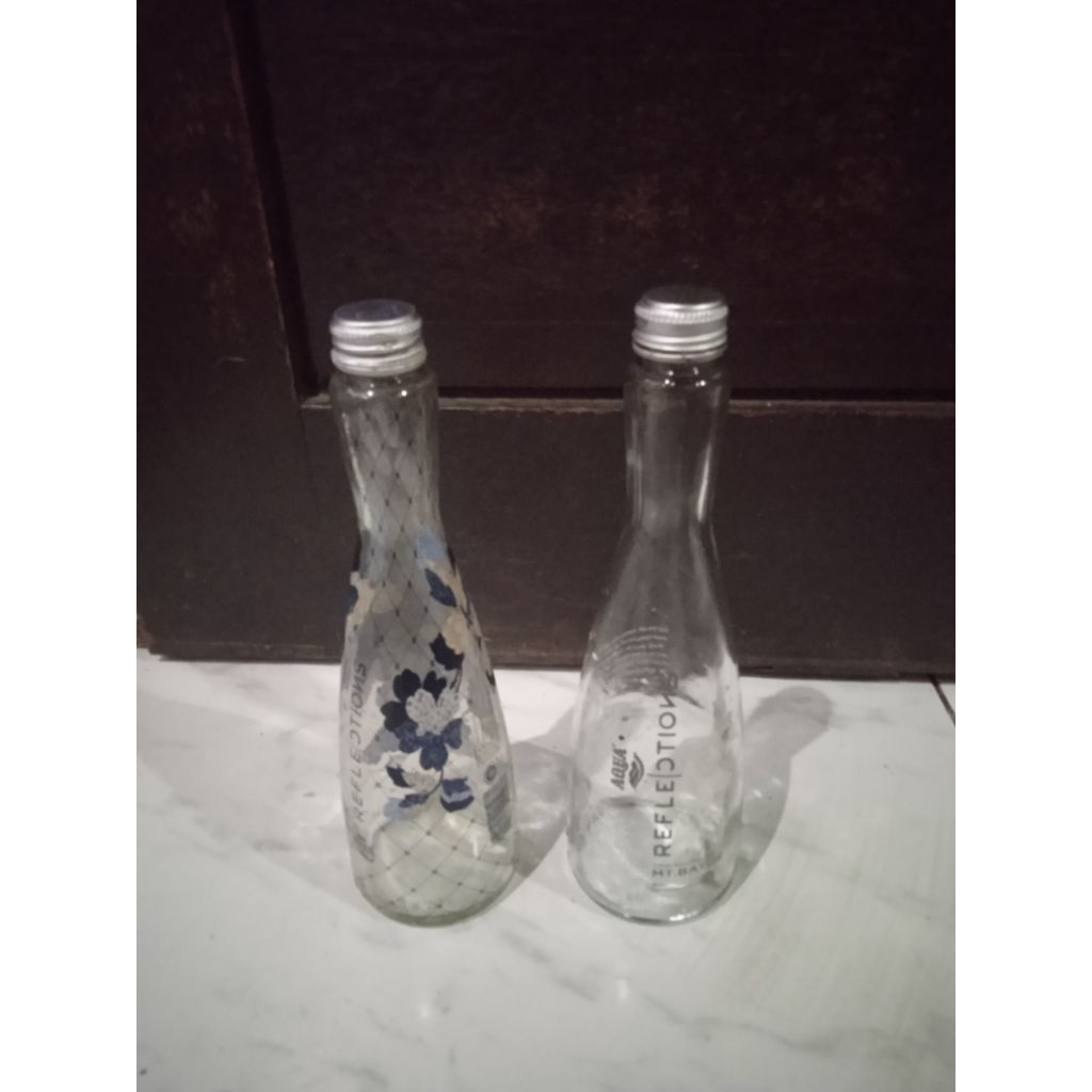 Botol Kaca Aqua Reflections 380ML
