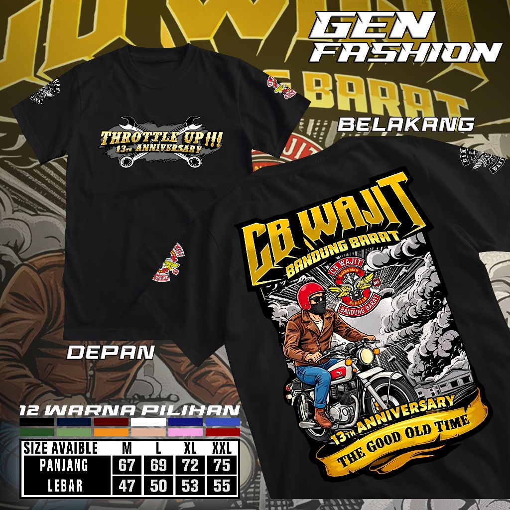 Kaos Acara CB Wajit Bandung Barat Kaos Unisex Kaos Pria & Wanita