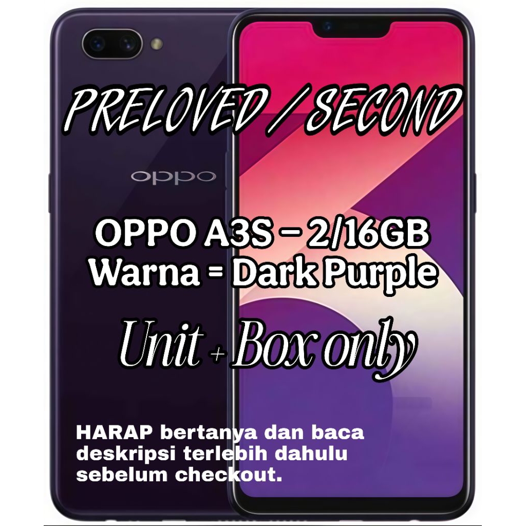 [READY STOCK] HP Handphone Second Seken OPPO A3S