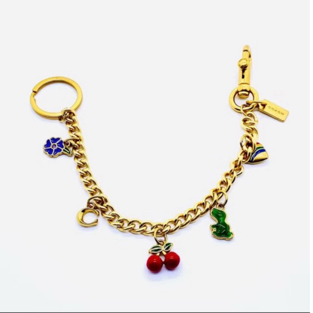 Preloved bag charm cherry dino