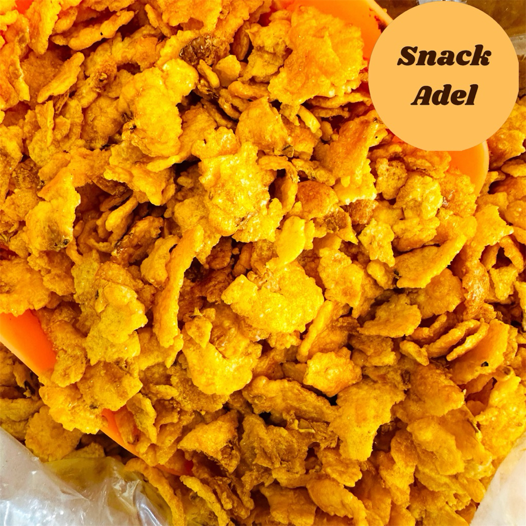 (Berat 500 gr ) Emping Jagung Murah Rasa  Pedas Manis /Jagung Geprek Cemilan Murah Emping Jagung Emp