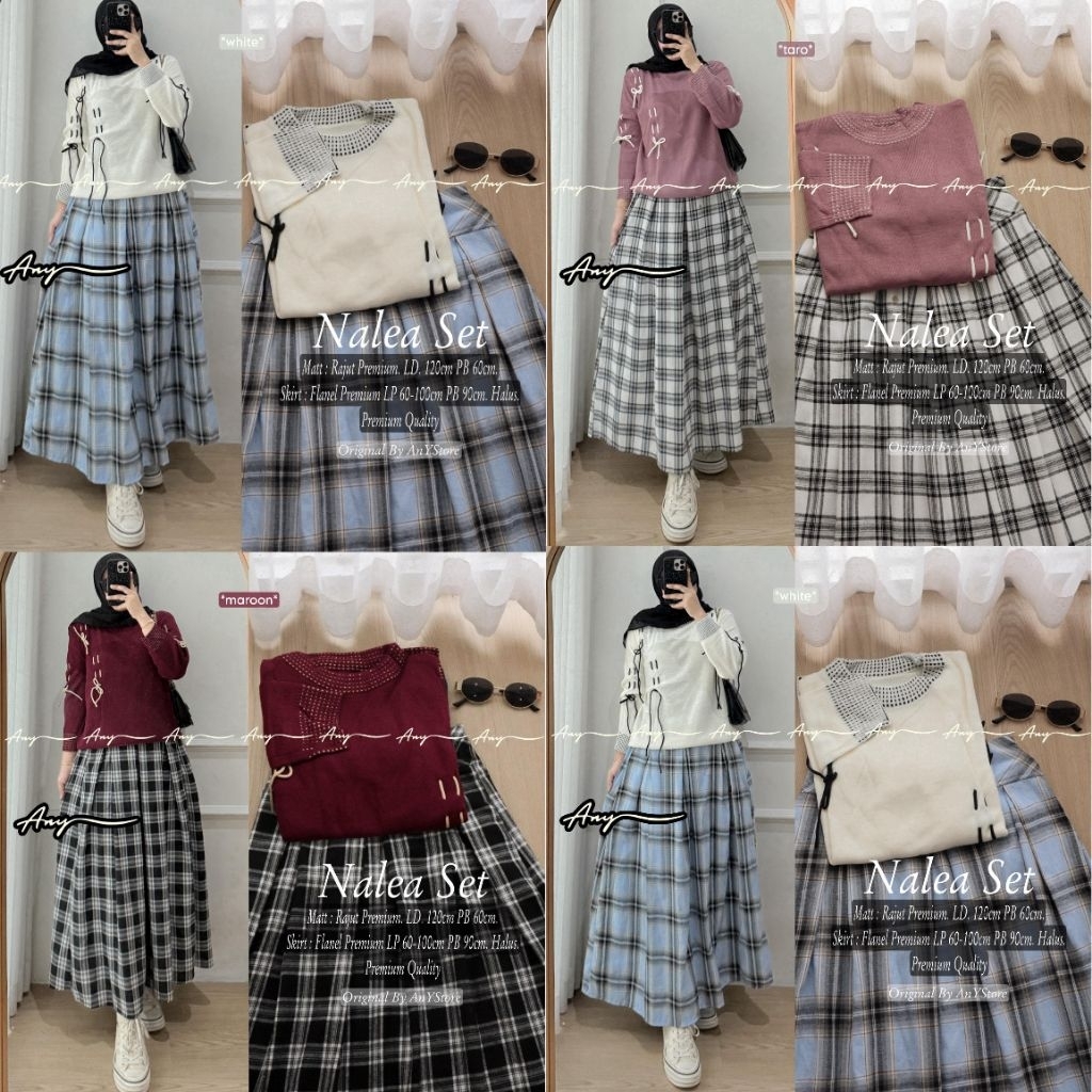 Nalea Set | Setelan Rok | Atasan Bawahan Wanita | ANY