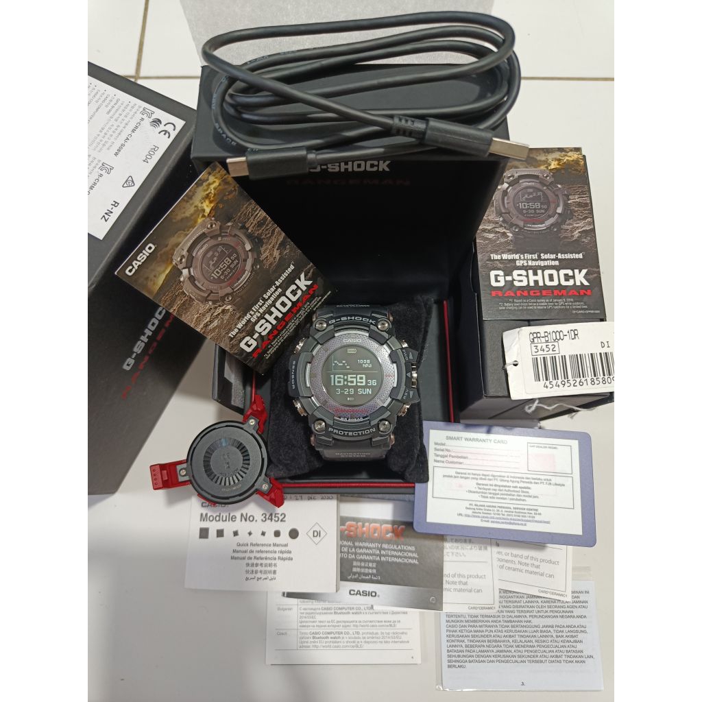 Casio G-Shock GPR-B1000-1DR Rangeman original bekas sangat bagus full set normal semua siap pakai