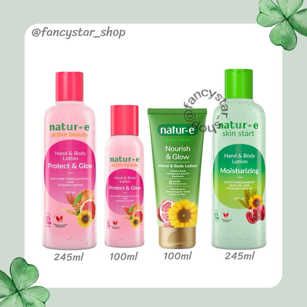 [BPOM] NATUR-E NATUR E Hand & Body Lotion Moisturizing | Protect & Glow (100ml/245ml)