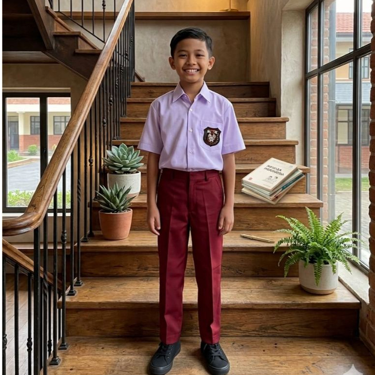 TIOTI Baju Seragam Sekolah Kemeja Anak Perempuan Laki Laki SD putih lengan pendek