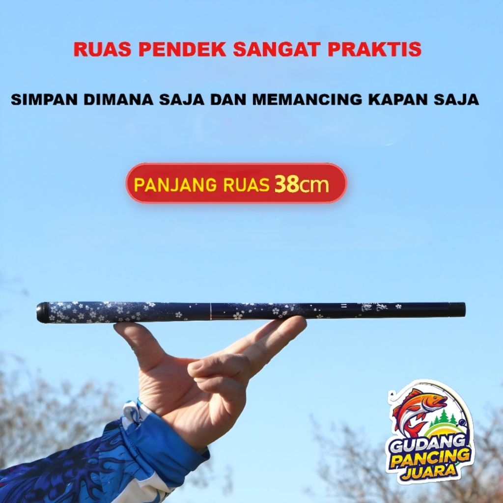 Joran Tegek Huakui Carbon Ringan Kuat Original - Batang Pancing Kuat Berkualitas