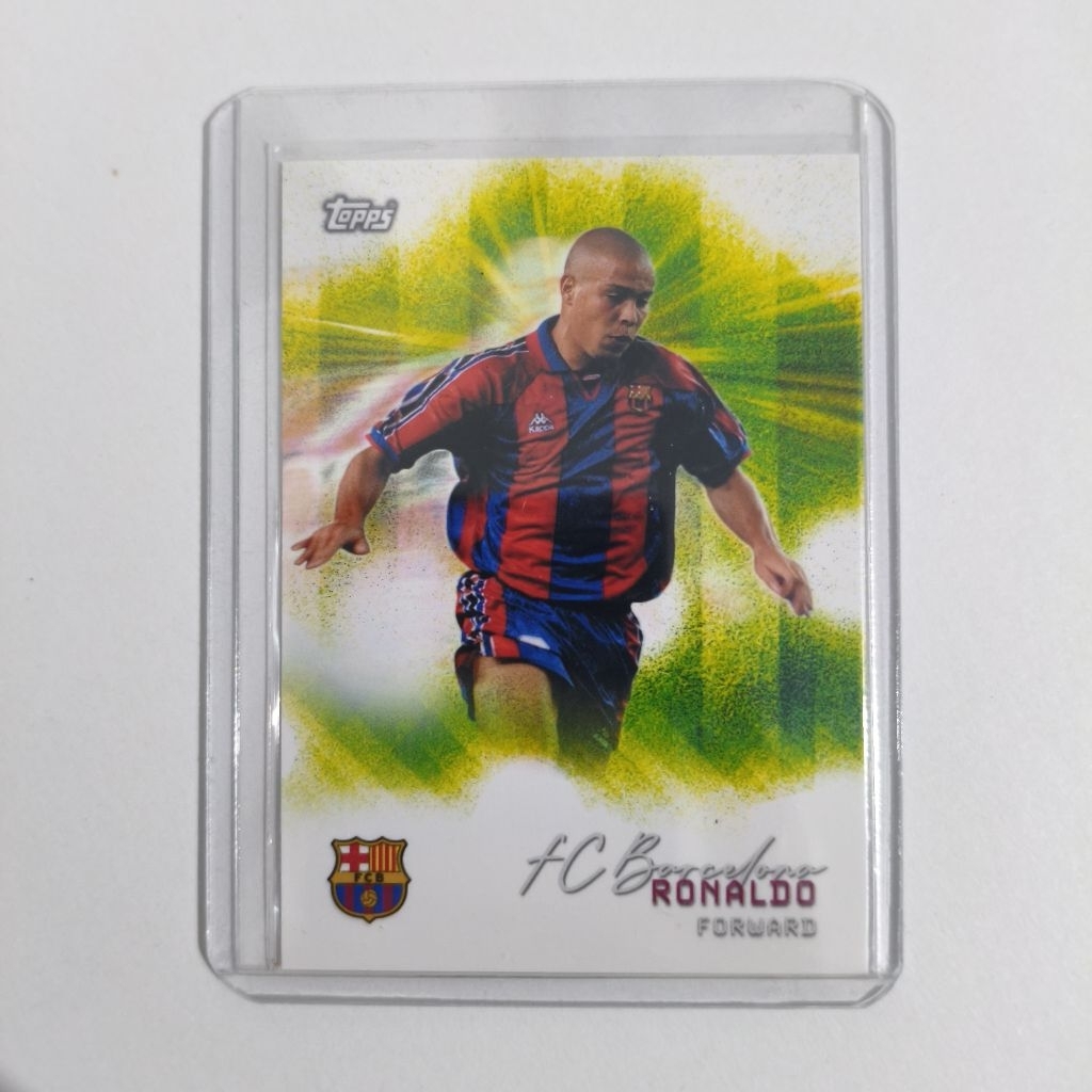 Kartu Bola Topps Ronaldo Nazario Barcelona