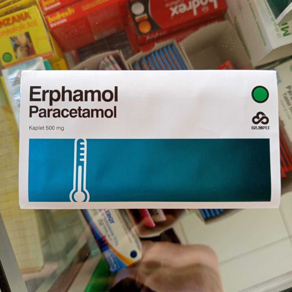 erphamol paracetamol 500mg 1 strip isi 10 kaplet - penurun panas dan pereda nyeri