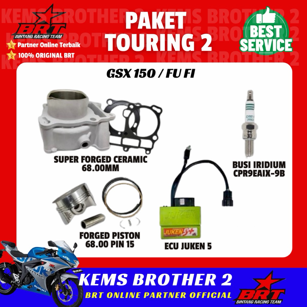 BLOK BRT GSX 150 DAN SATRIA FU FI 68MM PLUS ECU DUALBAND