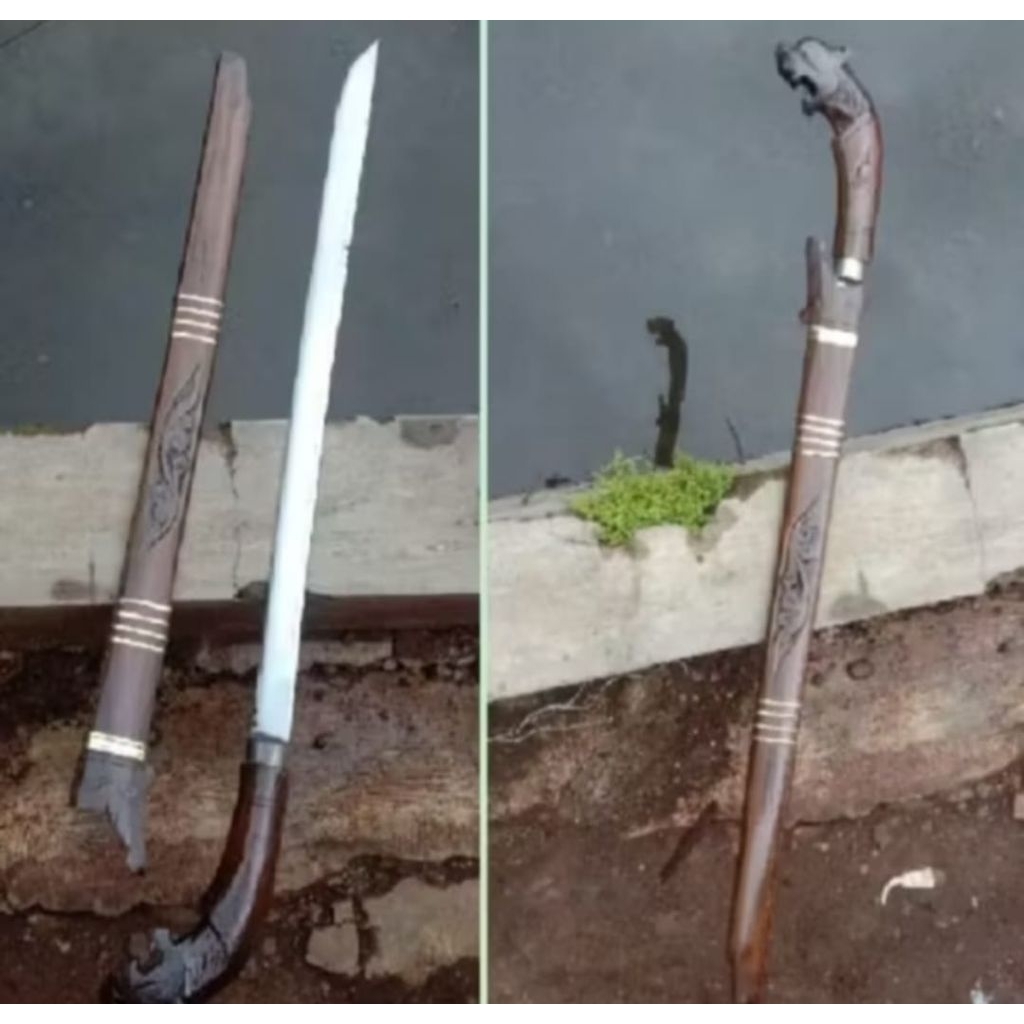 Pisau Baja Super Tajam / Golok Baja Asli / Pedang Samurai Panjang