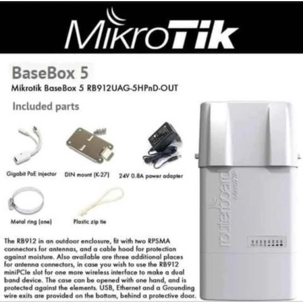 Mikrotik Routerboard Basebox 5 Basebox5 RB912UAG-5HPnD-OUT