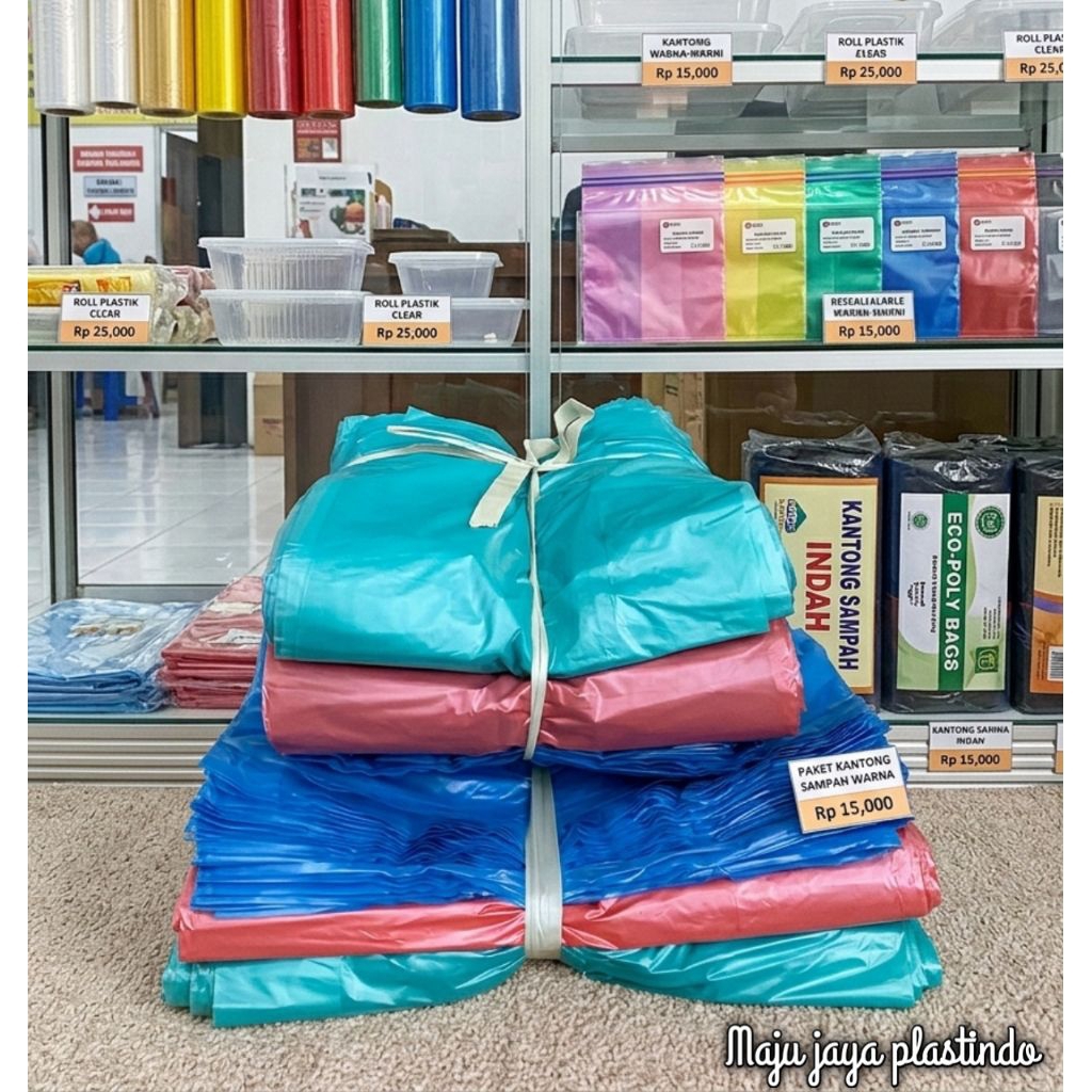 KANTONG KRESEK WARNA WARNI KILOAN UKURAN 15 DAN 24 - BERAT 1KG