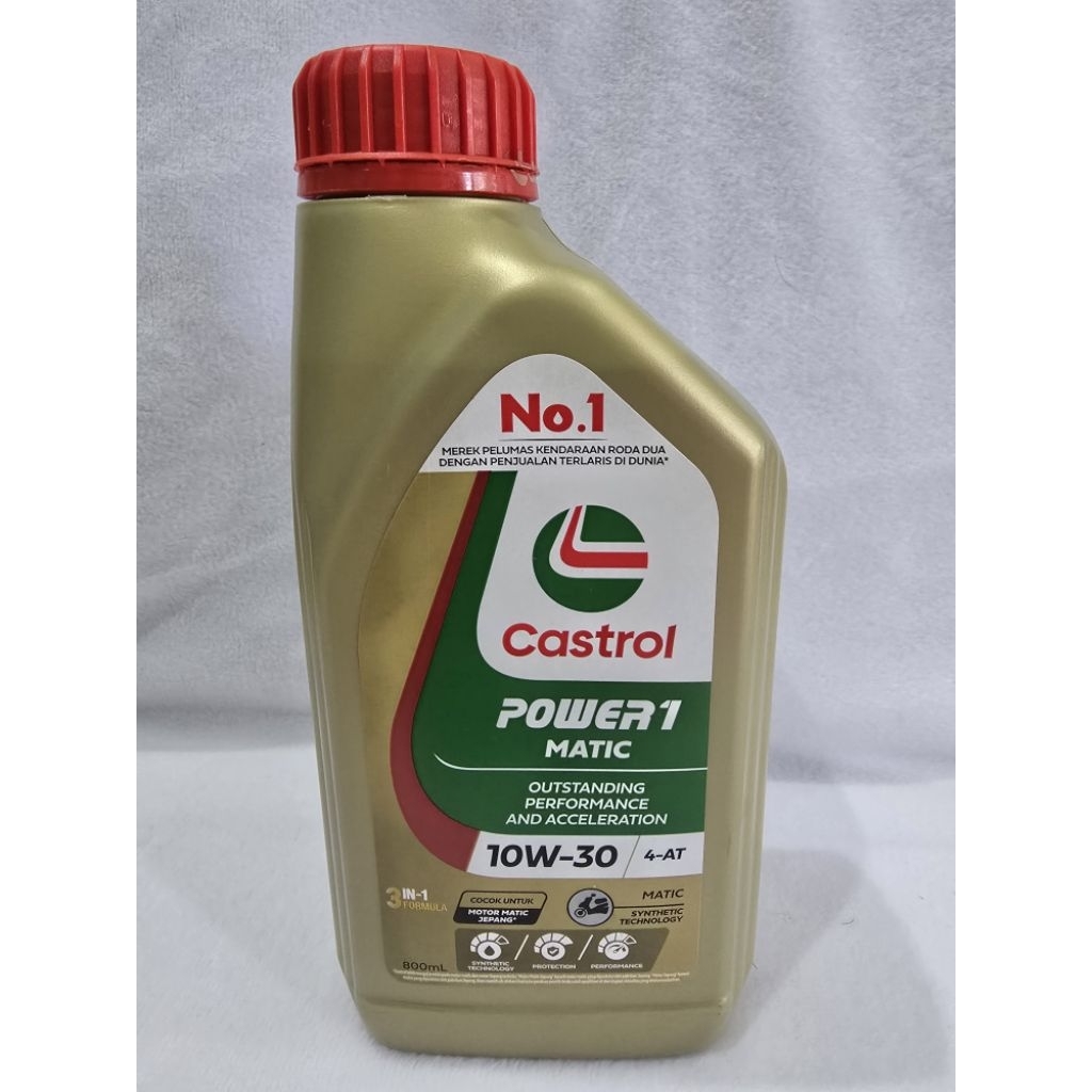 ​[ORIGINAL] Oli Castrol Power 1 Matic 10W-30 0.8L Untuk Motor Matic Honda & Yamaha