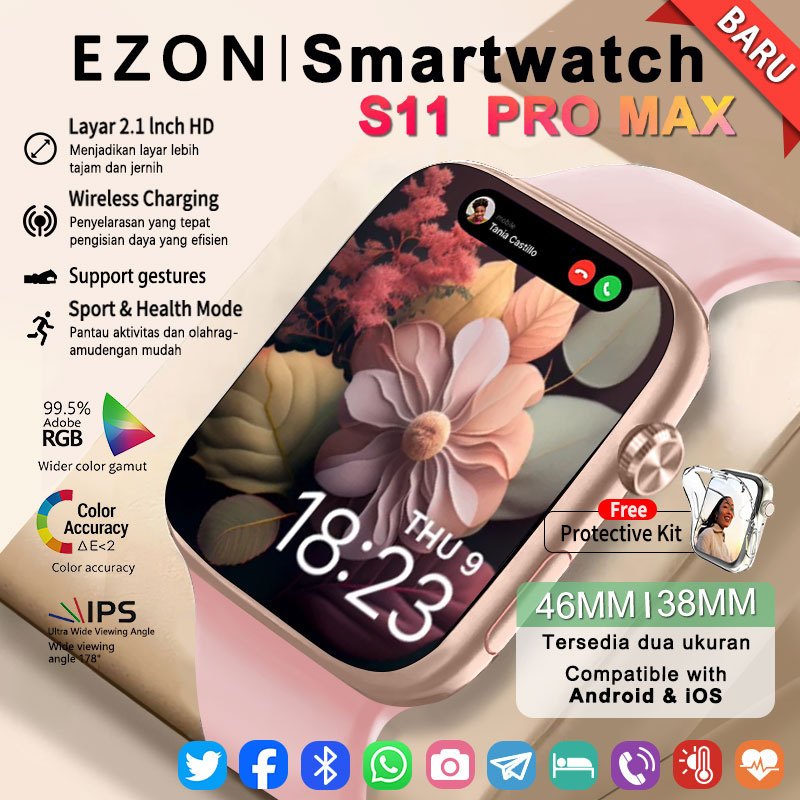 EZON-Samrt watch S10 Pro Max|S10 Mini Original with 1.81" |1.49"HD AMOLED Display GPS NFC Waterproof