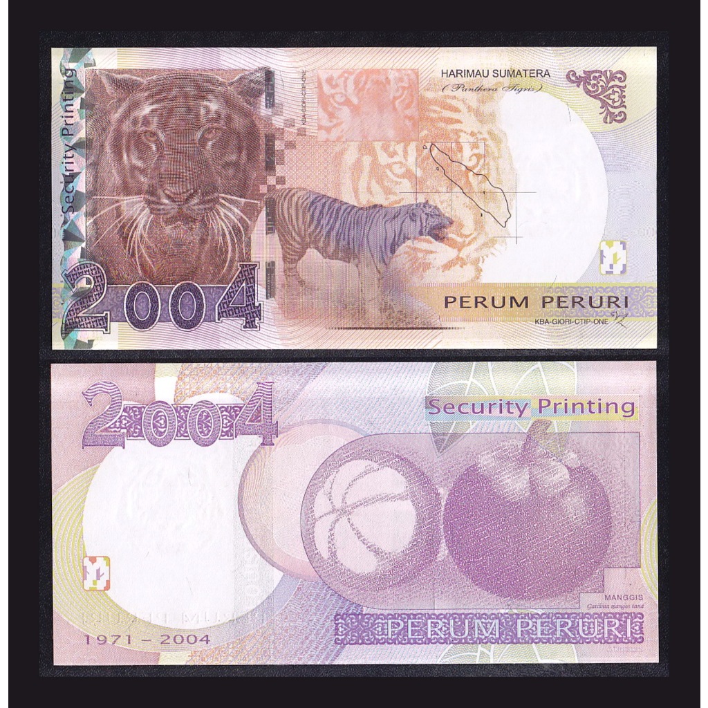 Testnote 'Peruri' Harimau Sumatera tahun 2004