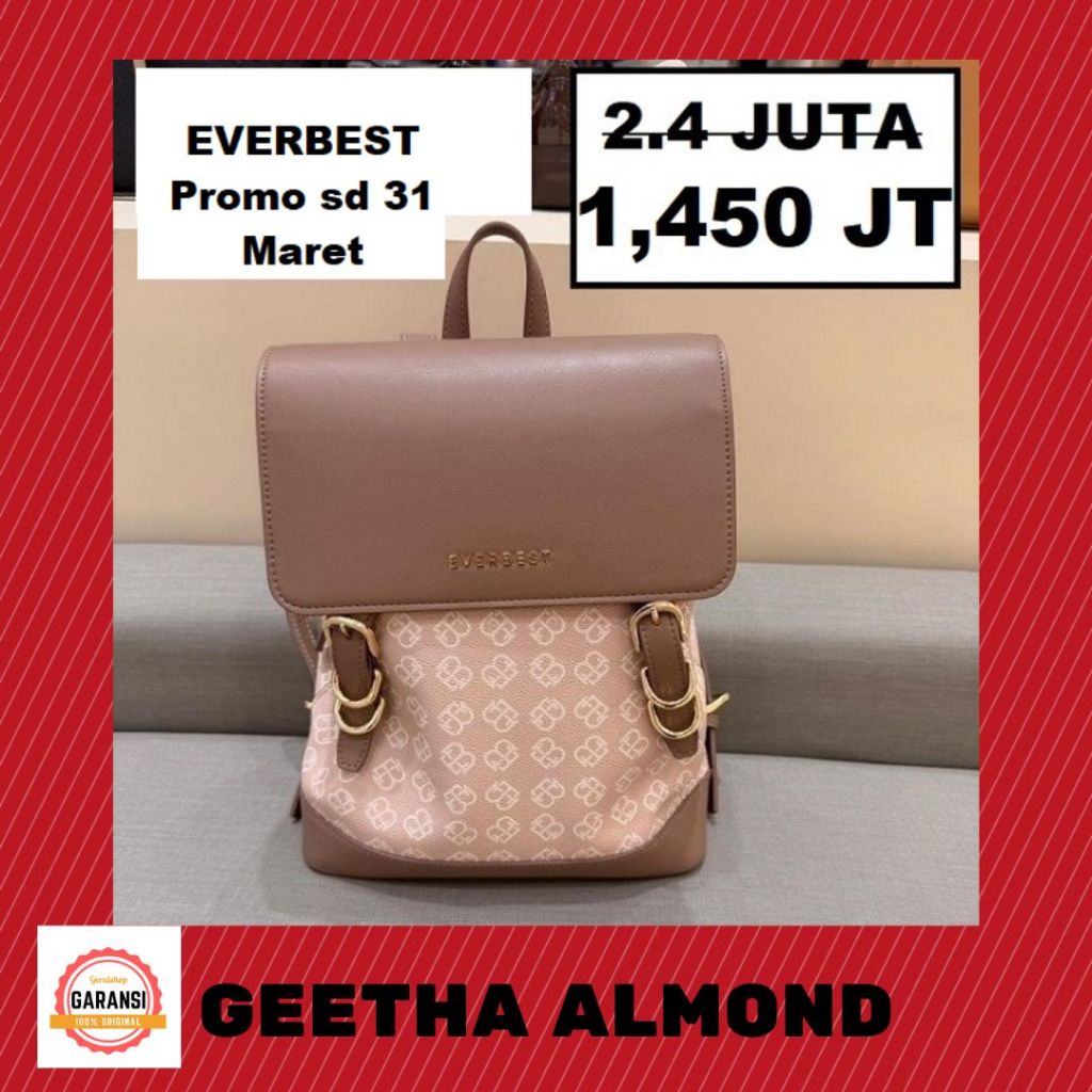 Tas Ransel Backpack Wanita perempuan cewe cewek EVERBEST seri GEETHA original 100% SALE