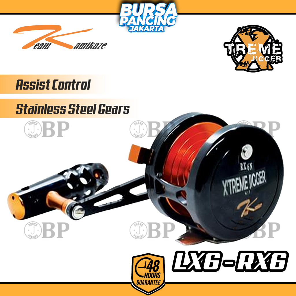 Team Kamikaze Reel Pancing Xtreme Jigger Narrow Series LX6 - RX6 8+1BB 6061-T6 Machine One Piece