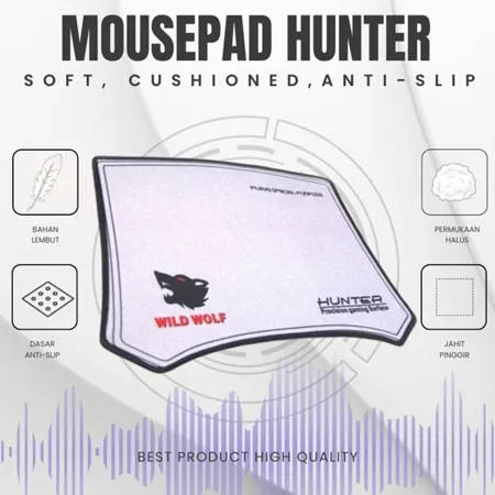 Mousepad Gaming Hunter Wild Wolf