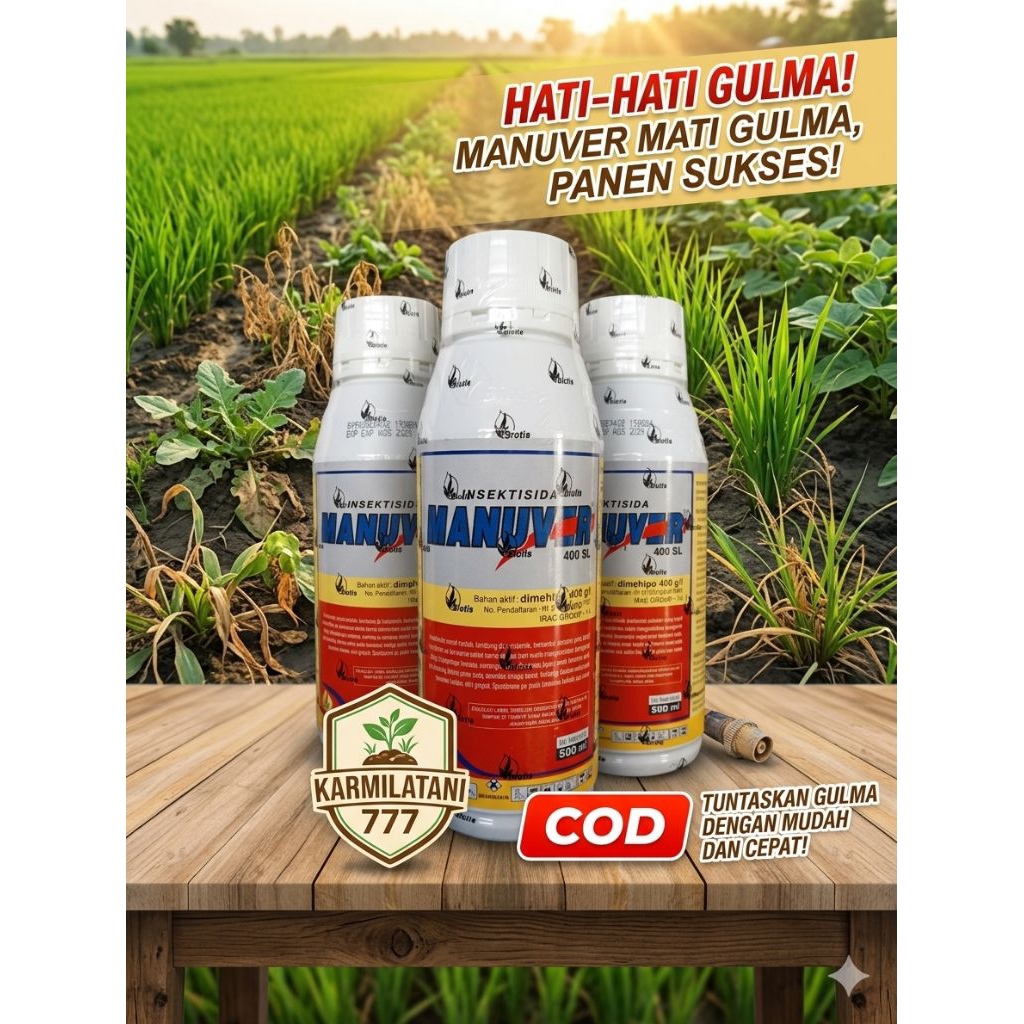 Insektisida Manuver 400 SL- Racun Kontak & Sistemik, Efektif untuk Hama Padi, Aman untuk Lingkungan