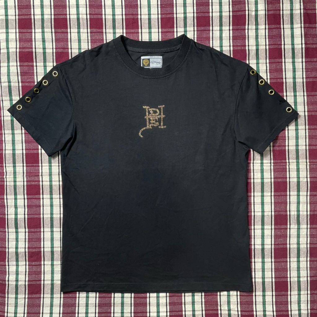 T-Shirt / Baju Kaos ED HARDY size S warna hitam