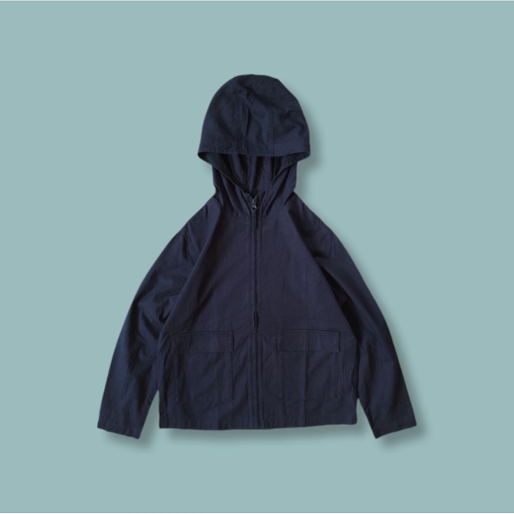 UniqueCasual - Jaket Cewek Uniqlo x JW Anderson Canvas Two Pocket Navy Second