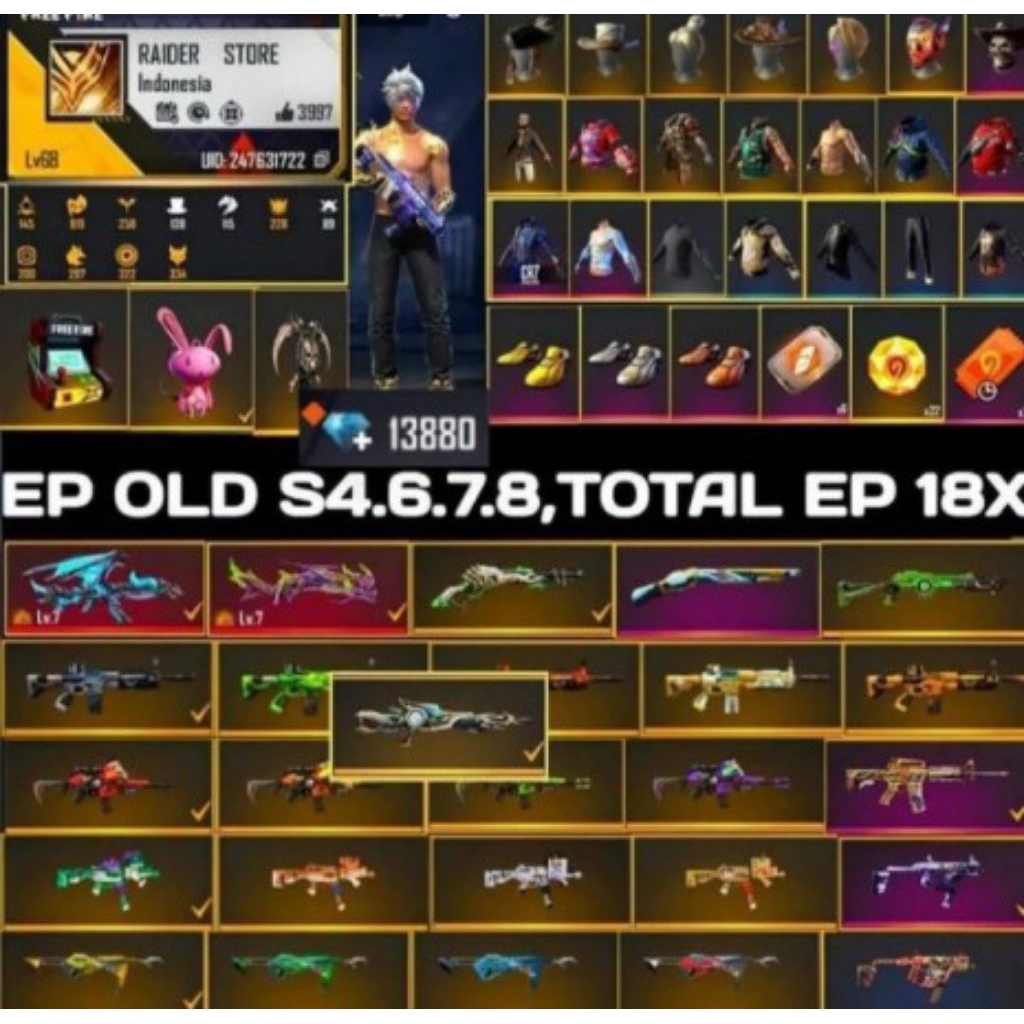 dijual akun free fire terpercaya