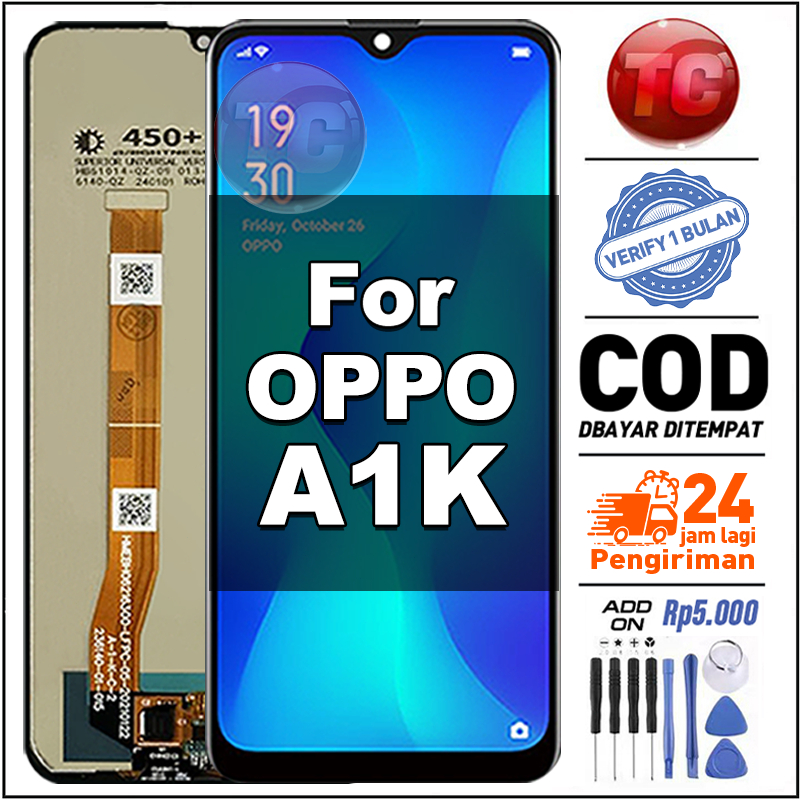 TC LCD For OPPO A1K Fullset hp Touchscreen Kompatibel untuk Glass Touch Screen Digitizer COD