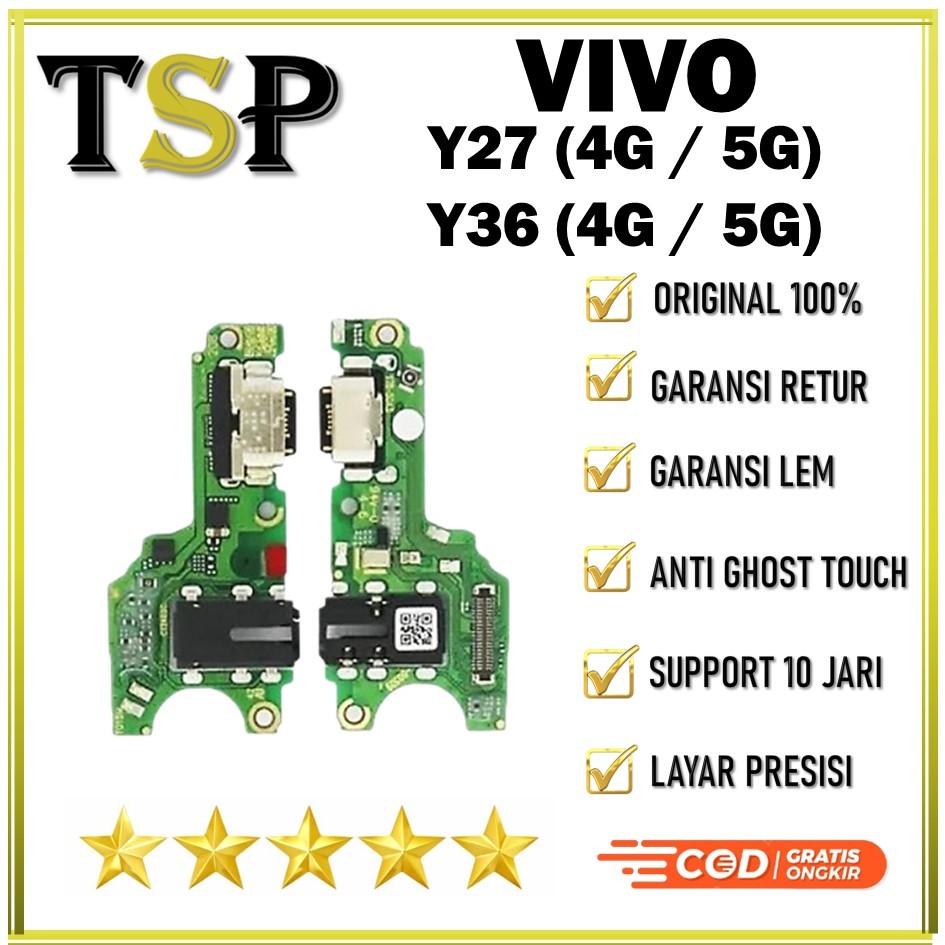 FLEXIBEL PAPAN CAS VIVO Y27 4G / Y27 5G / Y36 4G / Y36 5G + CONNECTOR CHARGER + CONNECTOR HANDSFREE 