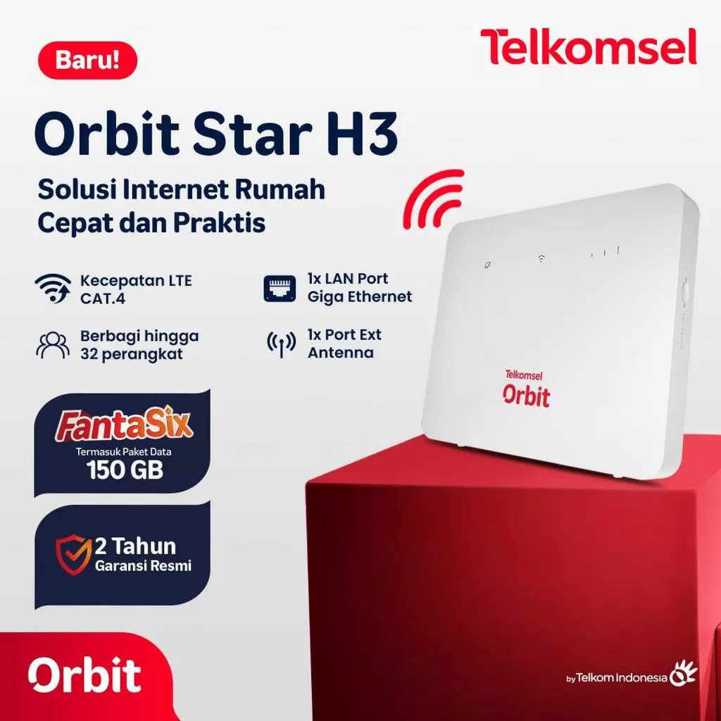 Modem WiFi Telkomsel Orbit H3 4G High Speed Internet