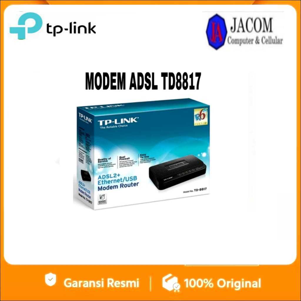 TP-LINK ADSL2+ Modem 1 Port TD-8817 Router WiFi USB