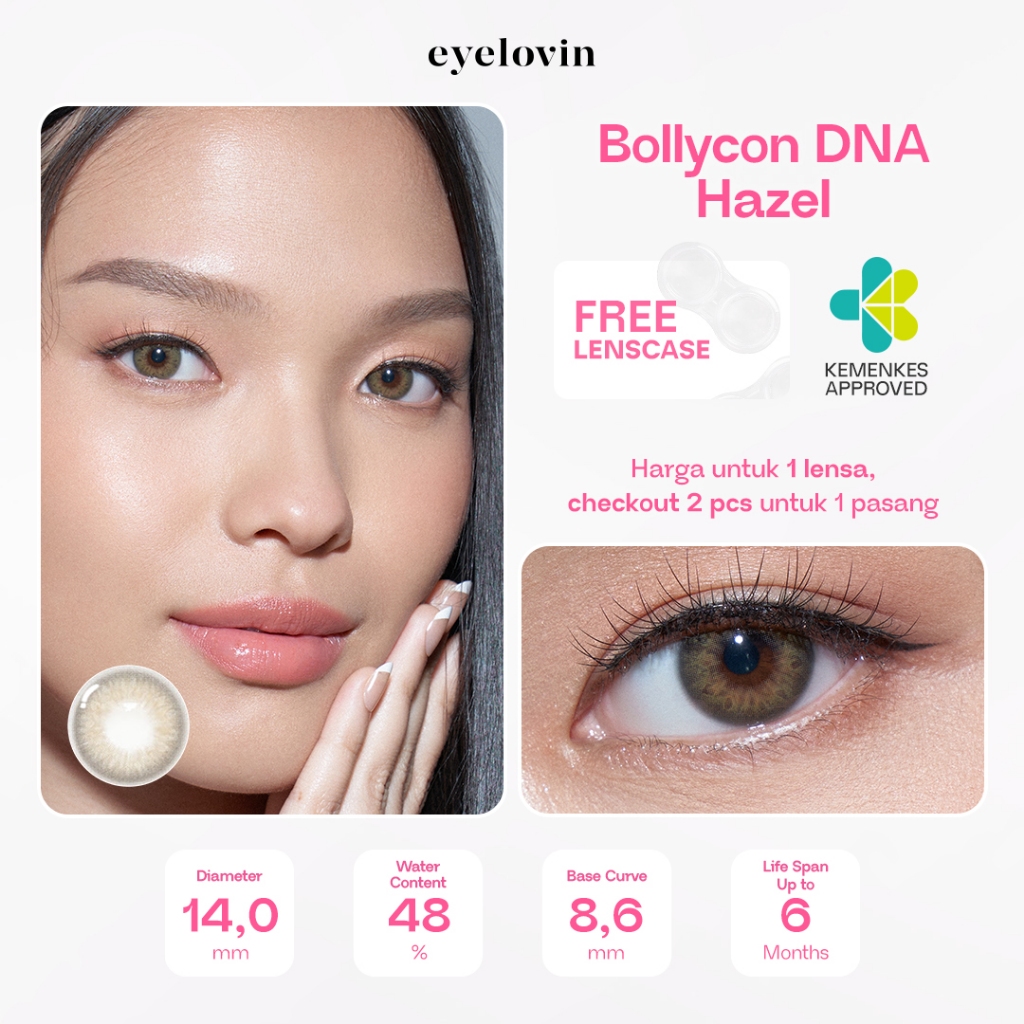 EYELOVIN Softlens EOS - Bollycon DNA Hazel (1 pc/sebelah)