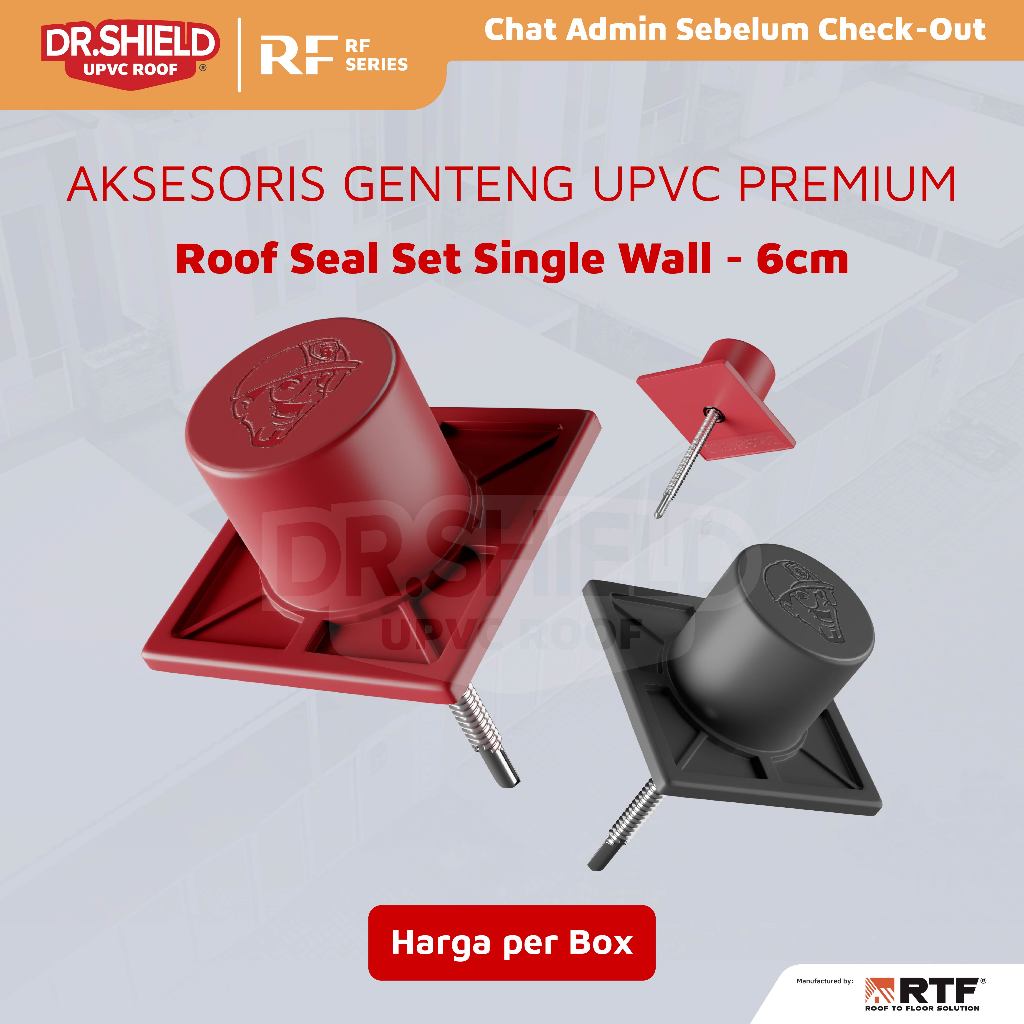 AKSESORIS DR.SHIELD - Roof Seal Set SW 6 cm / SKRUP / BAUT ATAP UPVC DR. SHIELD