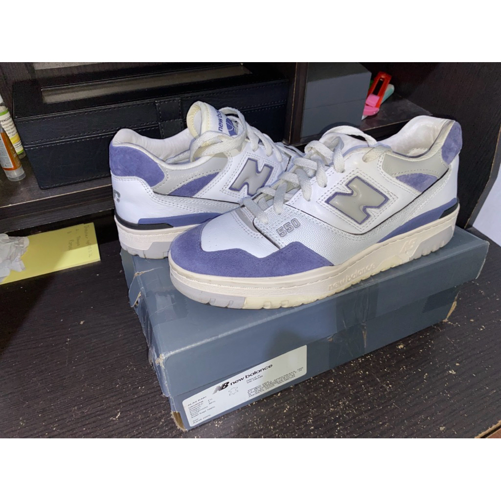 New Balance 550 White Navy baru sekali pakai, size 41 (insole 25,5)