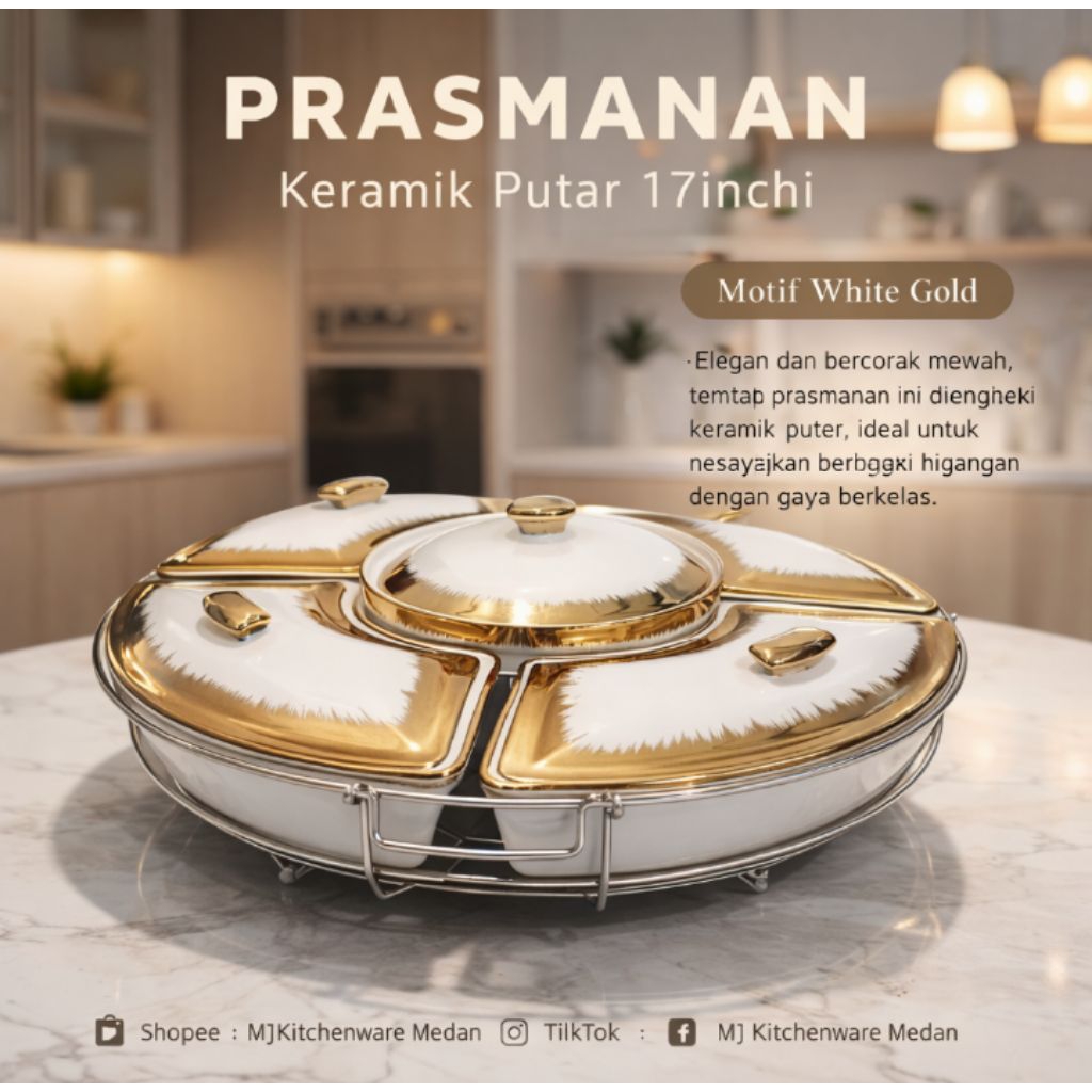 Prasmanan Putar Keramik 17INCHI