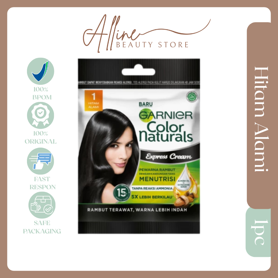 Alline - Garnier Color Natural Hitam Cat Rambut Hitam