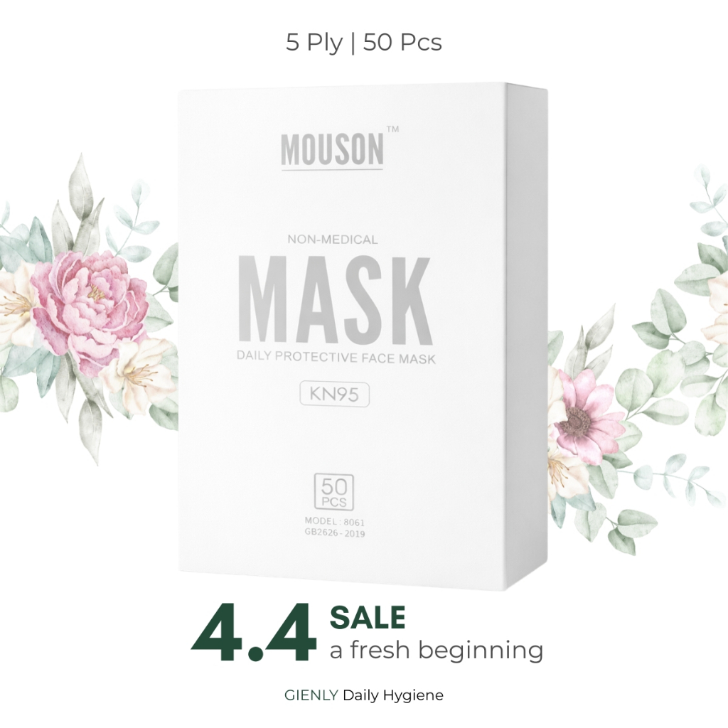 Mouson KN95 Masker 5 Ply – Daily Protective Face Mask | Isi 50 pcs | GIENLY