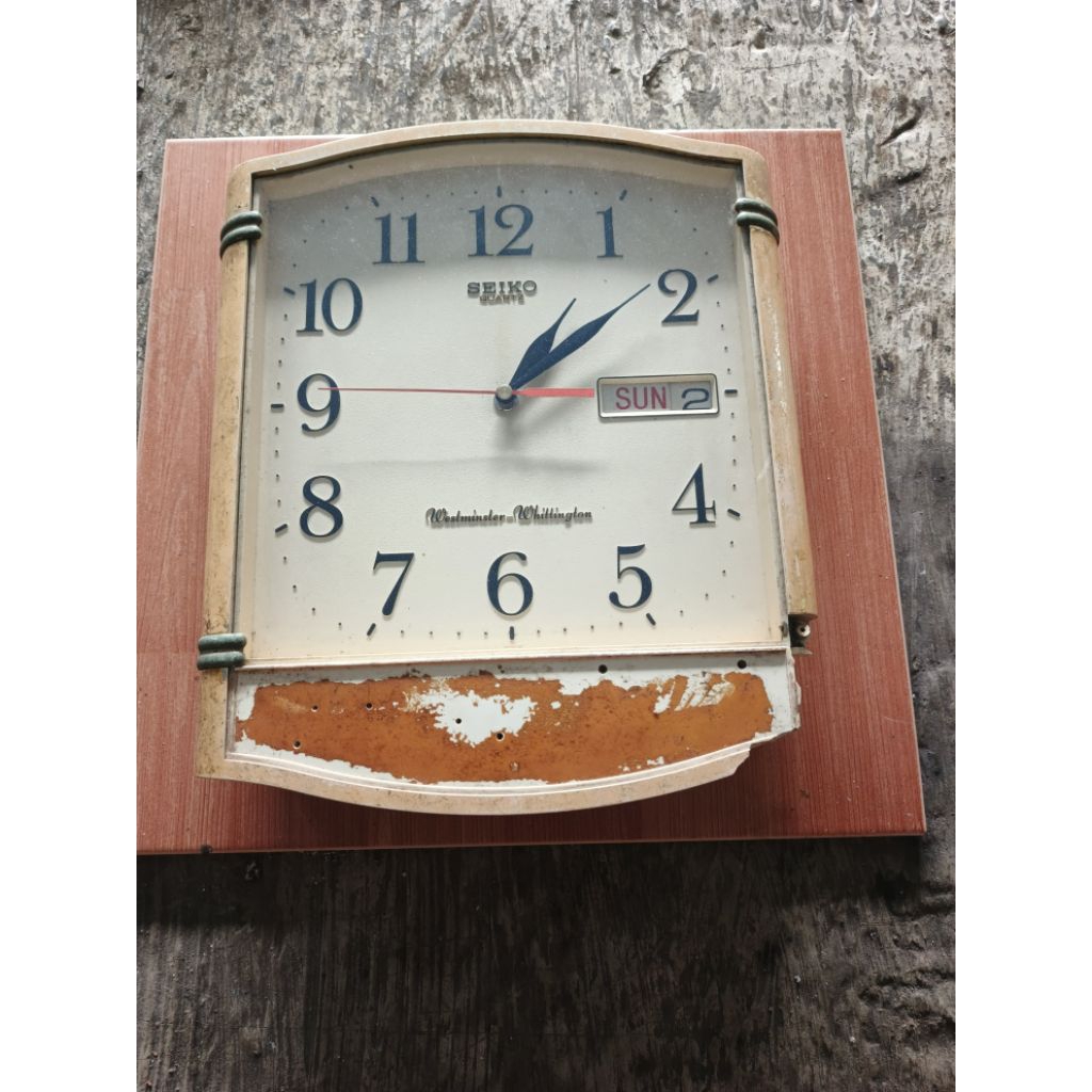 jam dinding jadul seiko westminster whittington bunyi tidak hidup